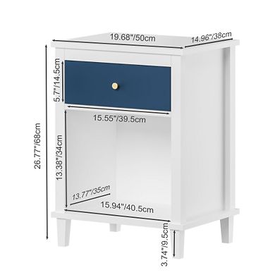 Trikiousd Kids Nightstand Bedside Table with Storage for Children’s Bedroom