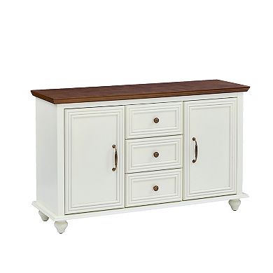 Trikiousd Mid Century Modern Sideboard Buffet Cabinet 3 Drawer Accent Console Table
