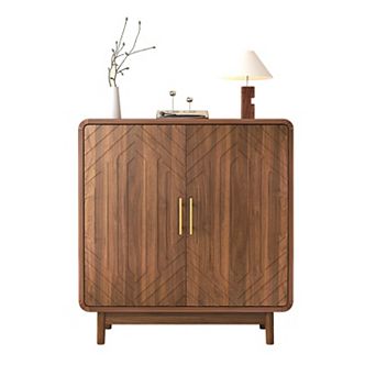 Trikiousd Carved Sideboard Accent Storage Cabinet