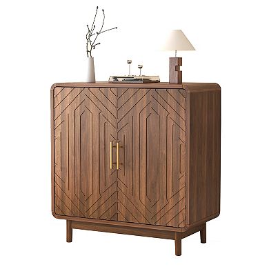 Trikiousd Carved Sideboard Accent Storage Cabinet