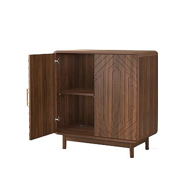 Trikiousd Carved Sideboard Accent Storage Cabinet