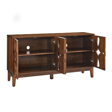 Trikiousd Hollow-carved Sideboard Vintage Storage Cabinet