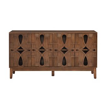 Trikiousd Hollow-carved Sideboard Vintage Storage Cabinet