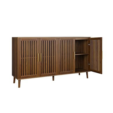 Trikiousd 63" Large Sideboard Entryway Storage Cabinet TV Console Coffee Bar Cabinet