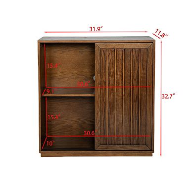 Trikiousd Sliding Door Sideboard Storage Cabinet Side Cabinet