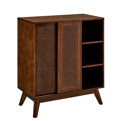 Trikiousd Mid Century Modern Rattan Storage Cabinet Sideboard Side Cabinet
