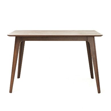 Trikiousd Mid-Century Modern Rubberwood Dining Table with Splayed Legs