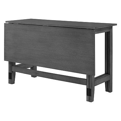 Trikiousd Farmhouse Wood Drop Leaf Dining Table Extendable for Small Spaces