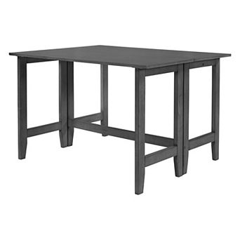 Trikiousd Farmhouse Wood Drop Leaf Dining Table Extendable for Small Spaces