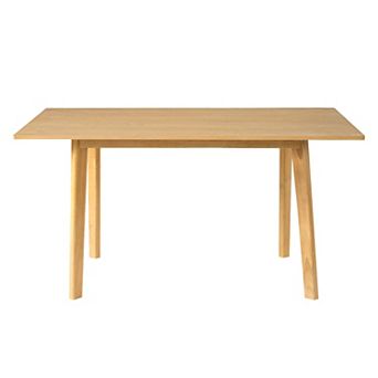 Trikiousd 60-Inch Rustic Farmhouse Dining Table Solid Wood Frame for 6