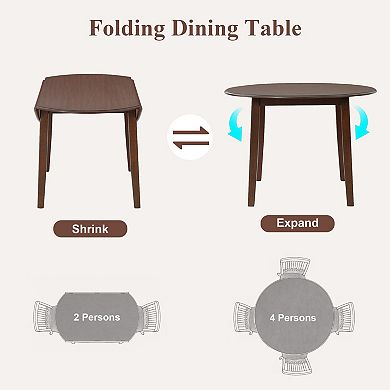 Trikiousd Extendable Round Folding Dining Table for 24 People