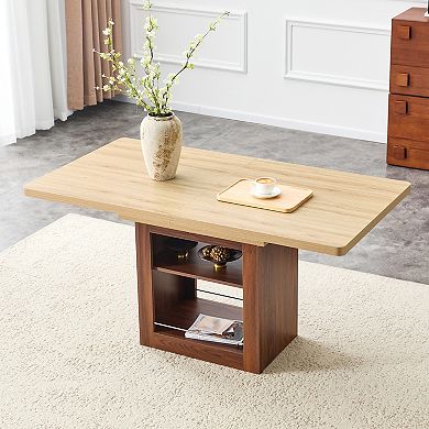 Trikiousd 59-71 Inch Extendable Dining Table with Storage for 4-8