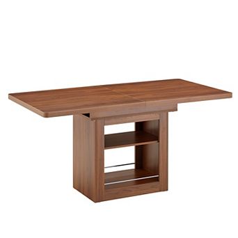 Trikiousd 59-71 Inch Extendable Dining Table with Storage for 4-8