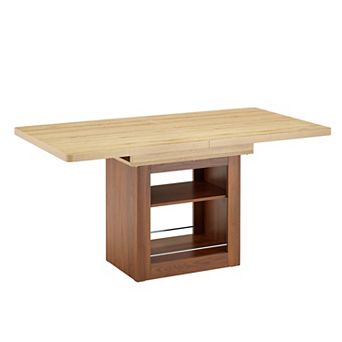 Trikiousd 59-71 Inch Extendable Dining Table with Storage for 4-8