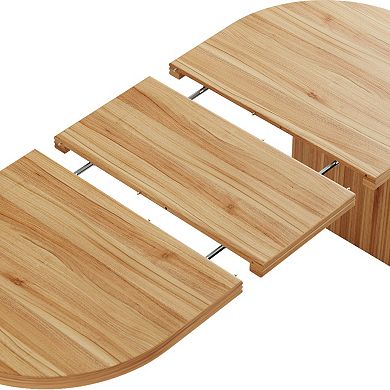 Trikiousd 55.12"-70.87" Modern Extendable Dining Table with Removable Leaves