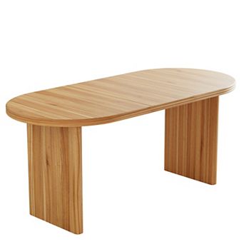 Trikiousd 55.12"-70.87" Modern Extendable Dining Table with Removable Leaves