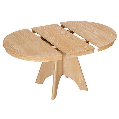 Trikiousd 42"-58" Extendable Farmhouse Dining Table with Cross Legs for 4-6