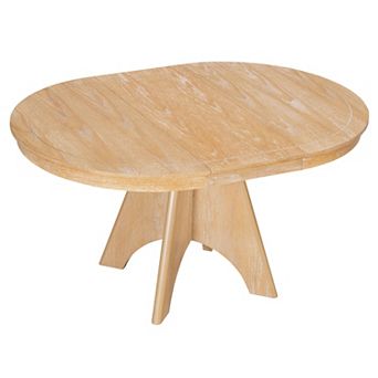 Trikiousd 42"-58" Extendable Farmhouse Dining Table with Cross Legs for 4-6