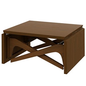 Trikiousd 2-in-1 Transformer Coffee Table with Expandable Top