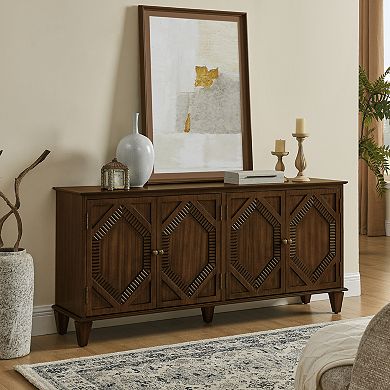 Trikiousd 65" Mid-Century Modern Sideboard Buffet Cabinet with Storage