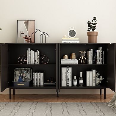 Trikiousd Modern Wood Sideboard Buffet Cabinet for Dining Room and Living Room