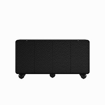 Trikiousd 59" Modern Sideboard Buffet Cabinet with Honeycomb Doors and Sphere Legs Storage Console