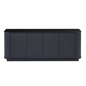 Trikiousd Sideboard Storage Cabinet TV Stand with Wave Pattern Design