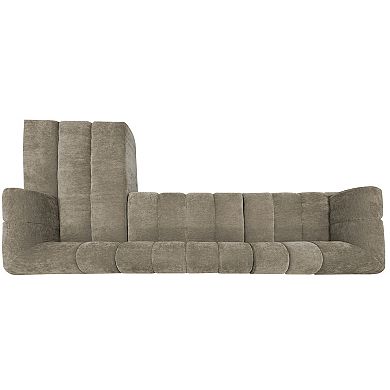 Trikiousd 122" Modern L-Shaped Sectional Sofa with Chaise Lounge