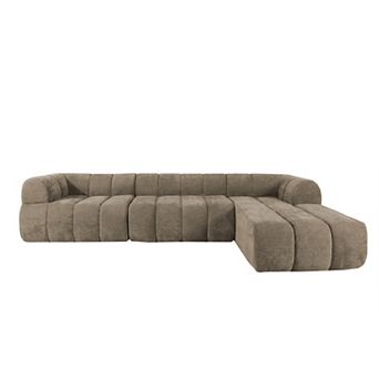 Trikiousd 122" Modern L-Shaped Sectional Sofa with Chaise Lounge