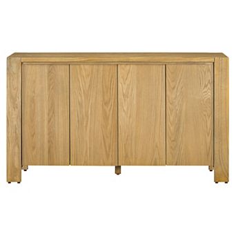 Trikiousd 4-Door Retro Wood Sideboard Buffet Cabinet with Storage