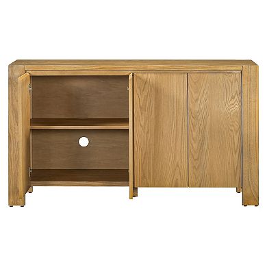 Trikiousd 4-Door Retro Wood Sideboard Buffet Cabinet with Storage