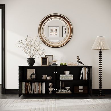 Trikiousd 59-Inch Modern Sideboard Buffet Cabinet with 4 Doors