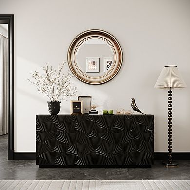 Trikiousd 59-Inch Modern Sideboard Buffet Cabinet with 4 Doors