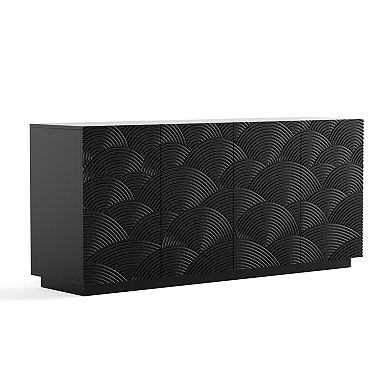 Trikiousd 59-Inch Modern Sideboard Buffet Cabinet with 4 Doors
