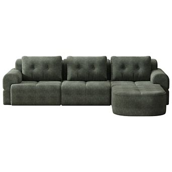 Trikiousd 112.2" Modular Sectional Sofa with Chaise Full Foam Oversized Couch