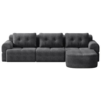 Trikiousd 112.2" Modular Sectional Sofa with Chaise Full Foam Oversized Couch