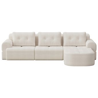 Trikiousd 112.2" Modular Sectional Sofa with Chaise Full Foam Oversized Couch