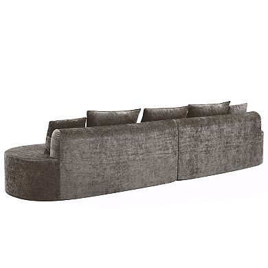 Trikiousd 138.6" Curved Modular Sectional Sofa 2-Piece Set