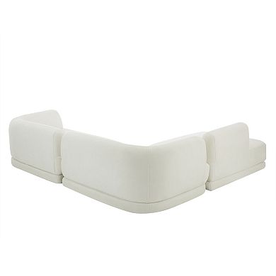Trikiousd 115" L-Shaped Sectional Sofa with Chaise, Deep Seating 3-Piece Couch
