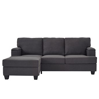 Trikiousd 86" Modern Sectional Sofa with Storage Ottoman L-Shaped Sectional Sofa