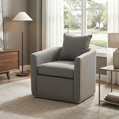 Trikiousd 360° Swivel Accent Chair Boucle Barrel Sofa