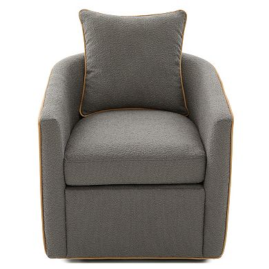 Trikiousd 360° Swivel Accent Chair Boucle Barrel Sofa