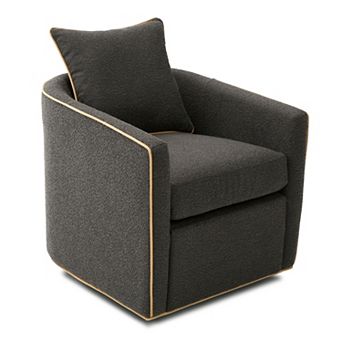 Trikiousd 360° Swivel Accent Chair Boucle Barrel Sofa