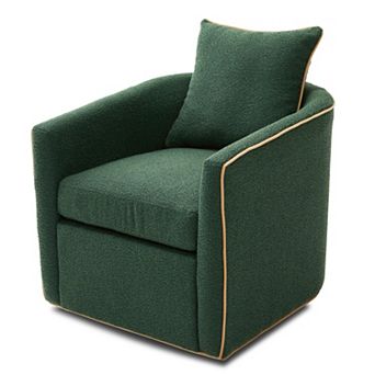 Trikiousd 360° Swivel Accent Chair Boucle Barrel Sofa