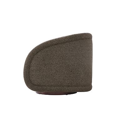 Trikiousd Boucle Swivel Accent Chair Upholstered Lounge Chair with Wood Base
