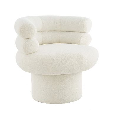 Trikiousd 360 Swivel Accent Chair Round Barrel Chair Upholstered Vanity Chair