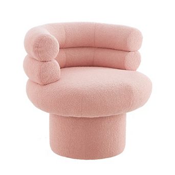 Trikiousd 360 Swivel Accent Chair Round Barrel Chair Upholstered Vanity Chair