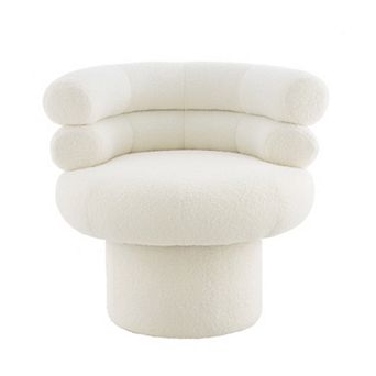 Trikiousd 360 Swivel Accent Chair Round Barrel Chair Upholstered Vanity Chair
