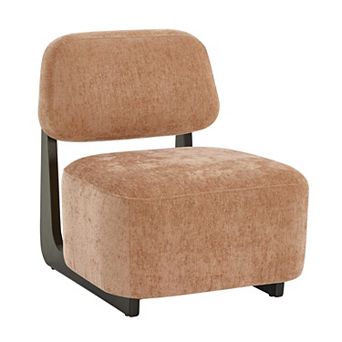 Trikiousd Modern Accent Chair Solid Wood Frame Chenille Upholstered Lounge Chair