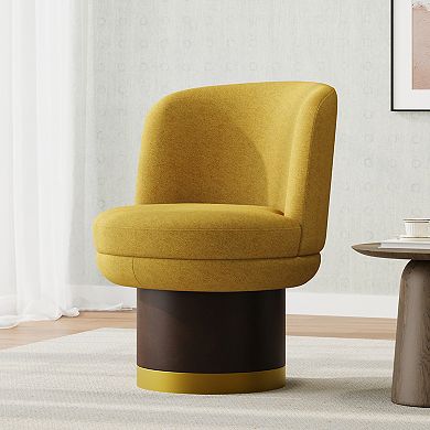 Trikiousd 360 Swivel Accent Chair Upholstered Chenille Barrel Chair Round Chair